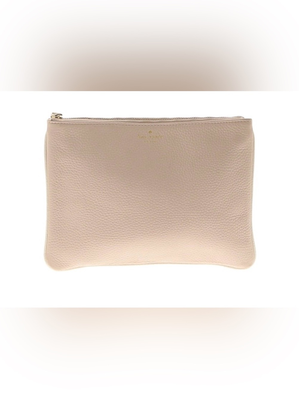 kate spade Blush Pebbled Leather Zip Clutch